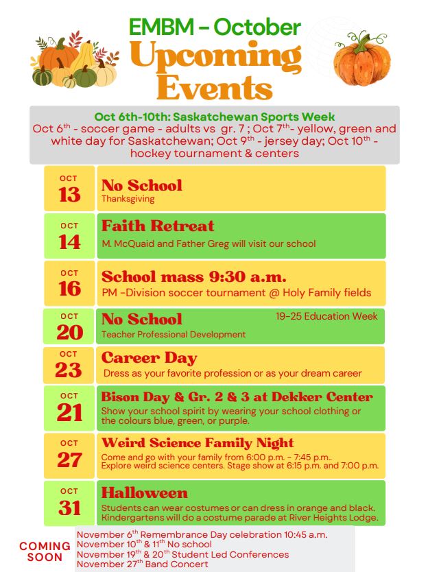📅 Upcoming events - October 