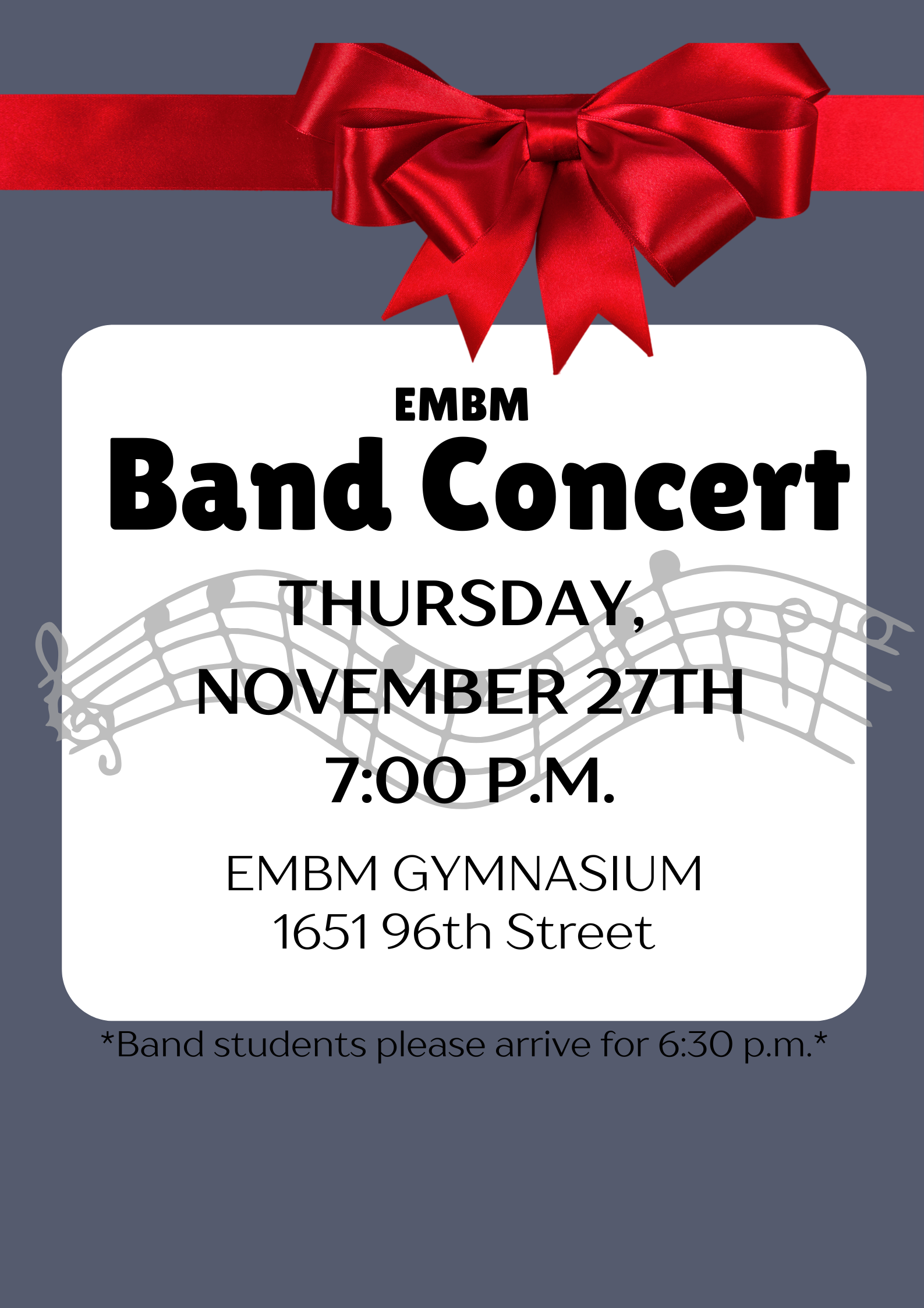 EMBM Band Concert - this week !! 