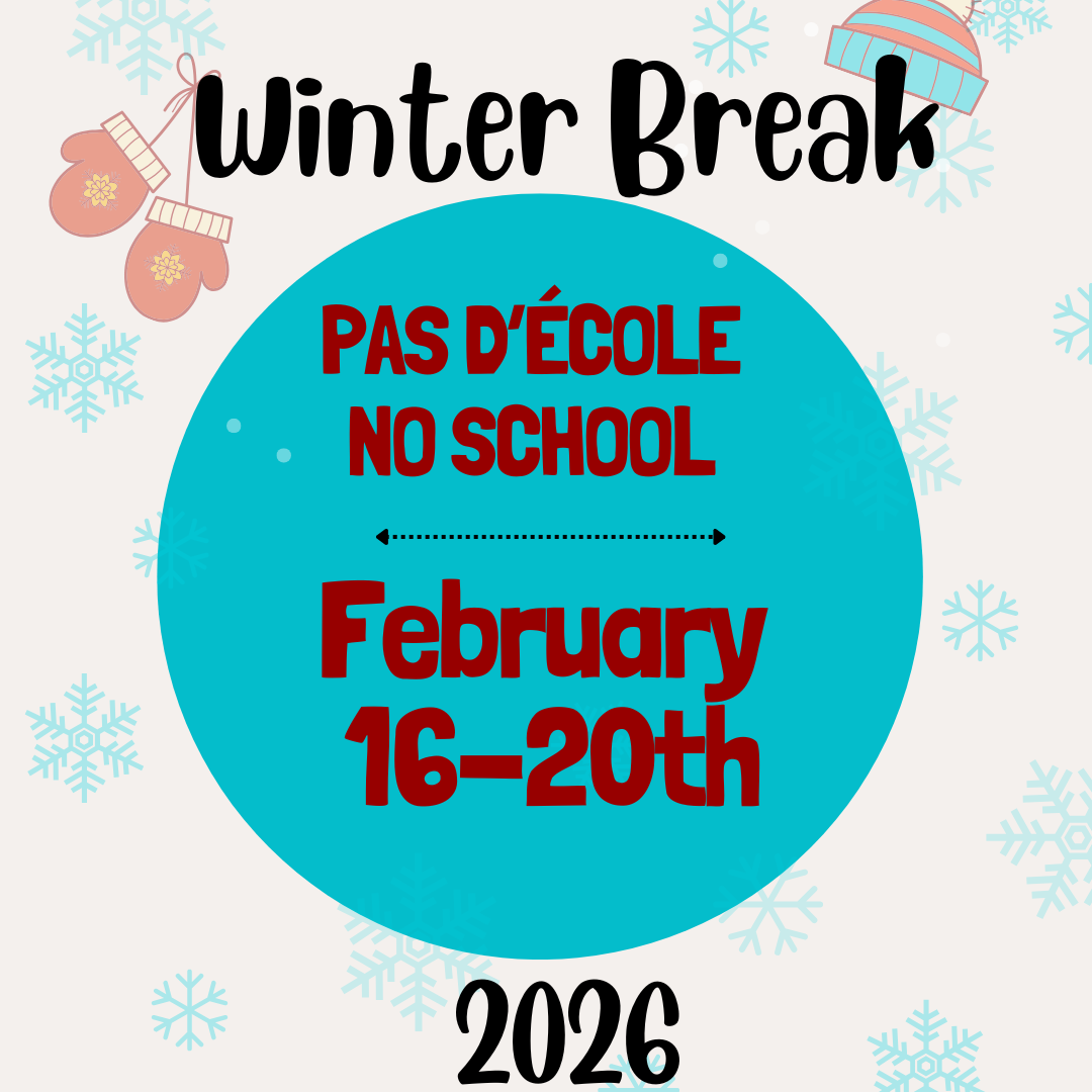 ❄ PAS D'ÉCOLE / NO SCHOOL NEXT WEEK !!