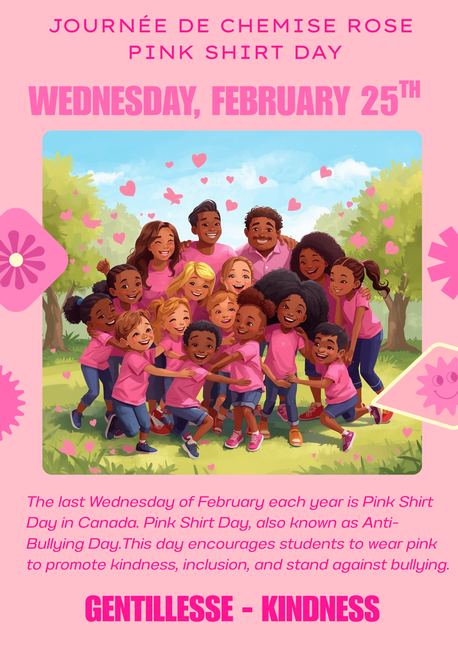 💟 Journée de chemise rose / Pink Shirt Day 💟