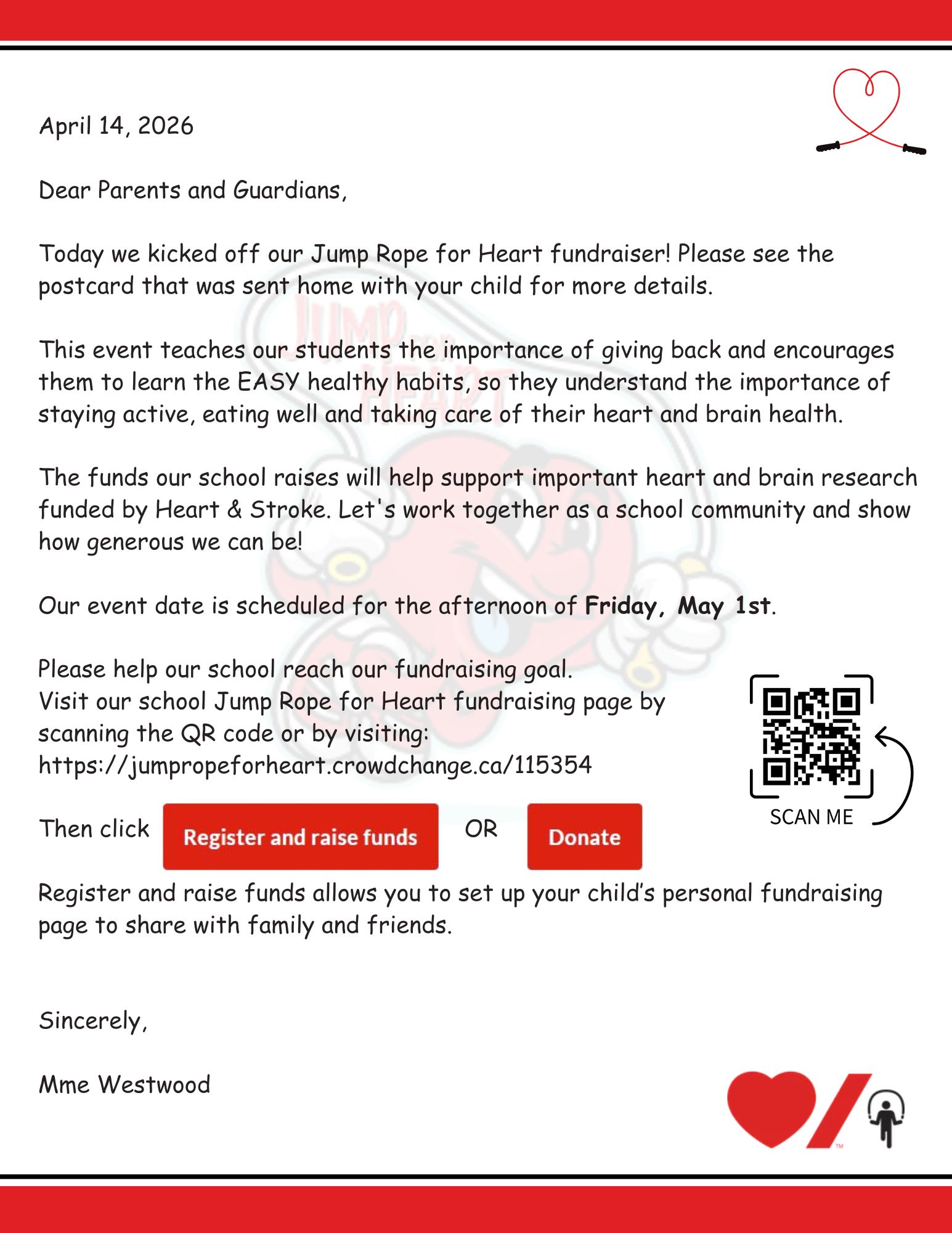 ♥ Jump Rope for Heart fundraiser ♥