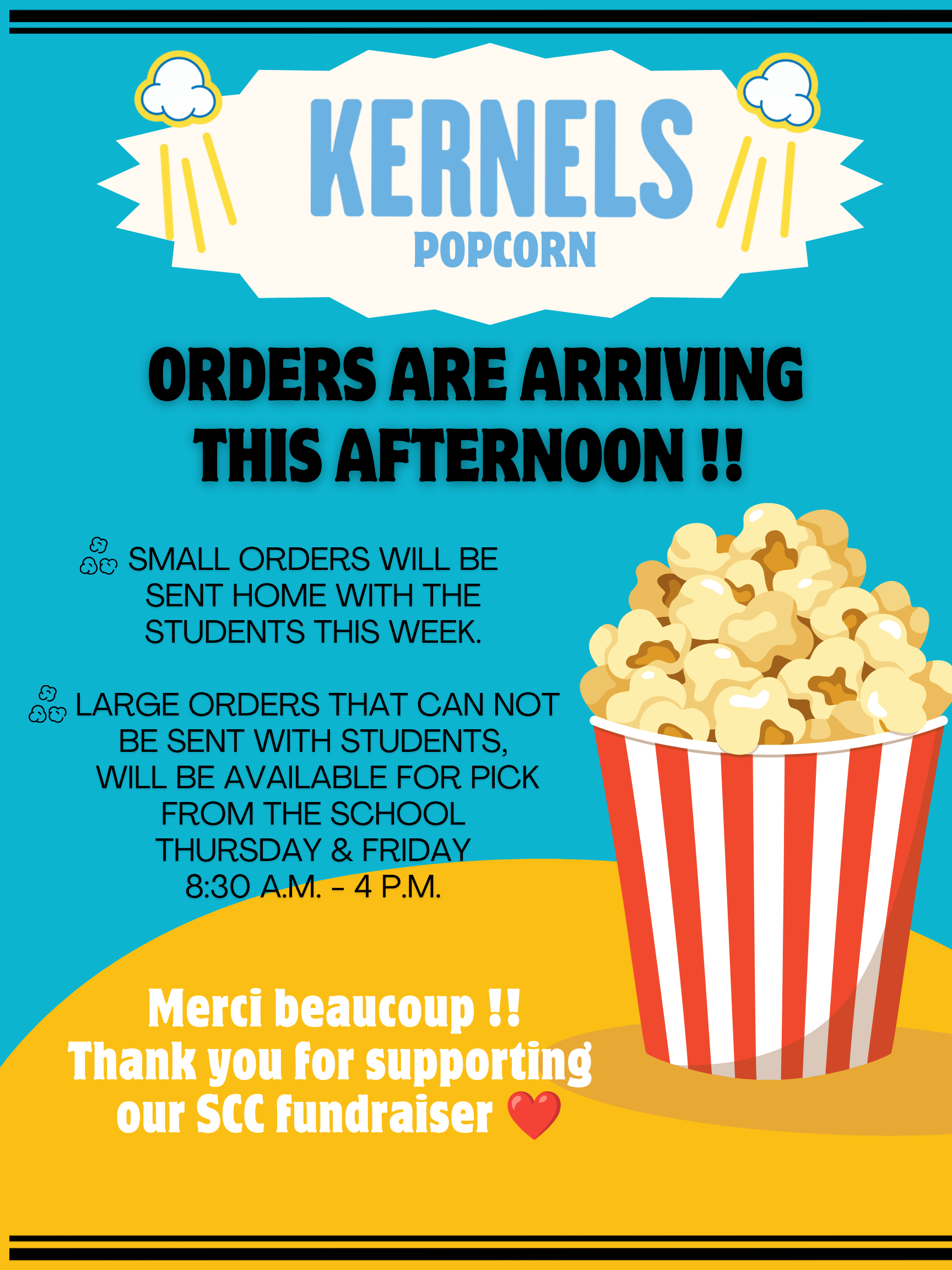 🍿 Kernels ORDERS - pick up Thursday & Friday