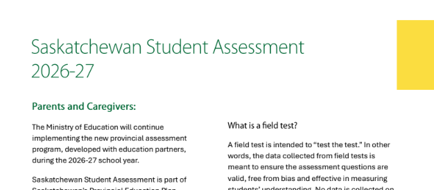 Student Assessment - Grades 4 to 7